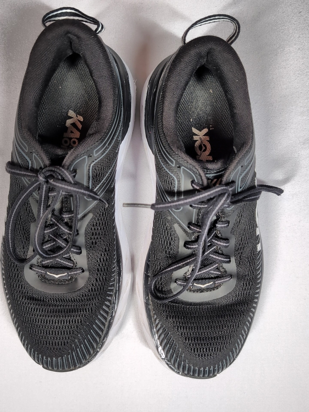 Hoka Bondi 7 Black and Gray Women's Running Sneakers Size 9 - Picture 8 of 10